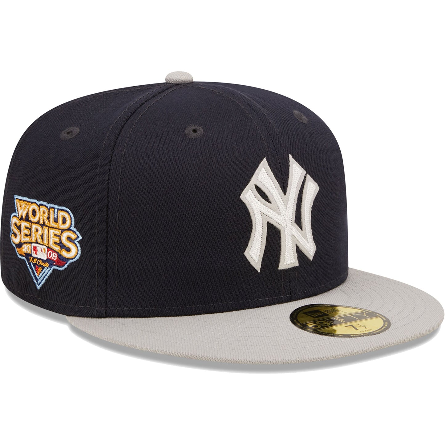 New York Yankees New Era 2009 World Series Champions Letterman 59FIFTY Fitted Hat - Navy/Gray