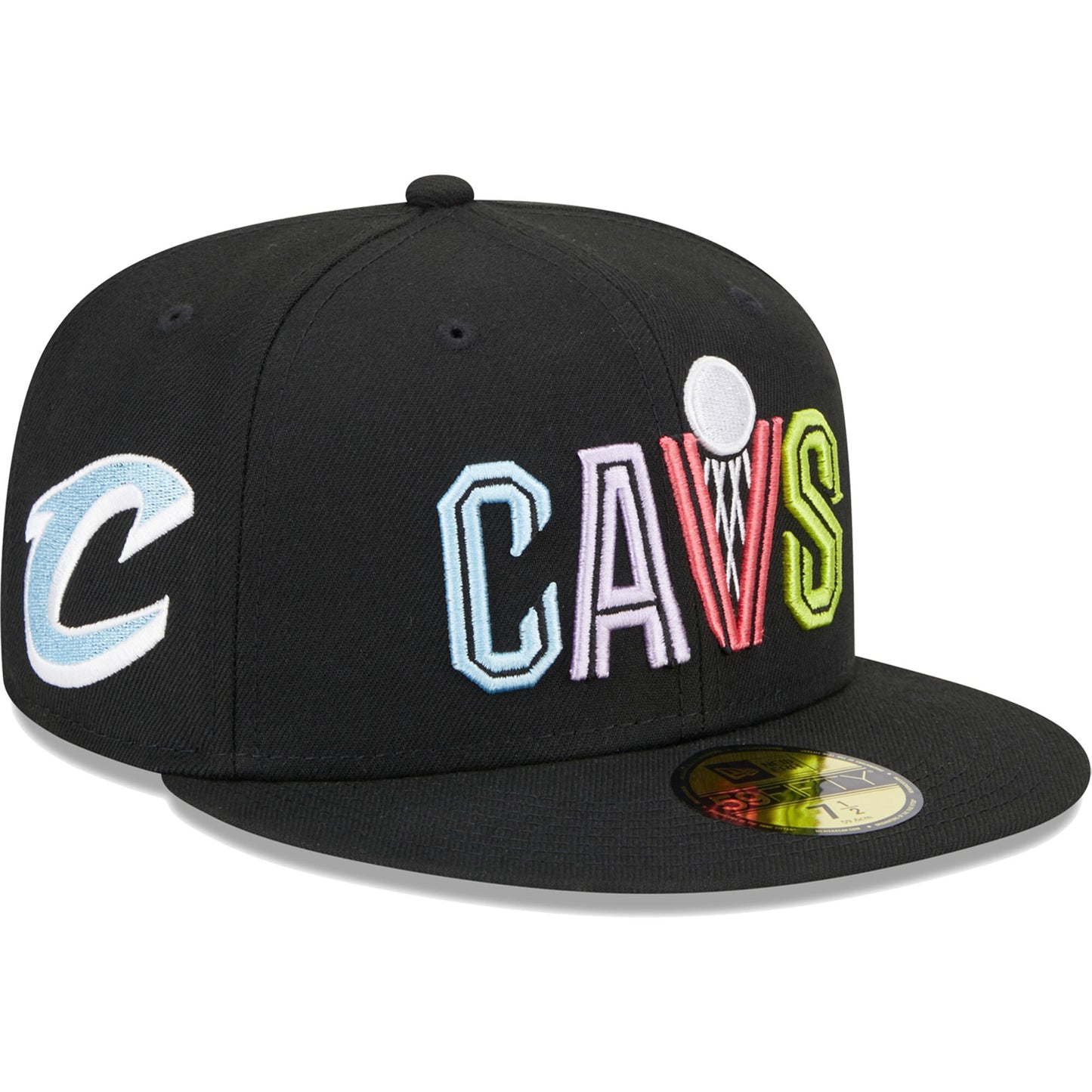 Cleveland Cavaliers New Era Color Pack 59FIFTY Fitted Hat - Black