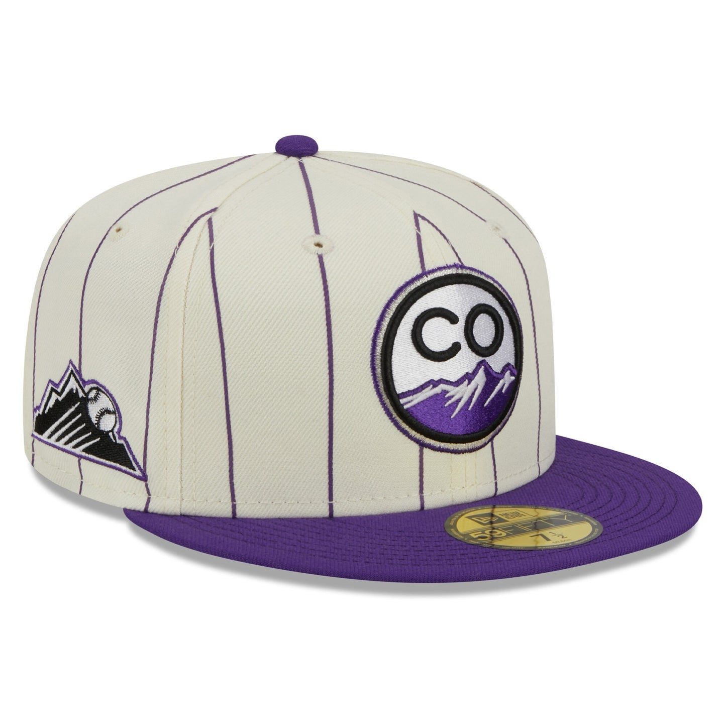 Colorado Rockies New Era Cooperstown Collection Retro City 59FIFTY Fitted Hat - White