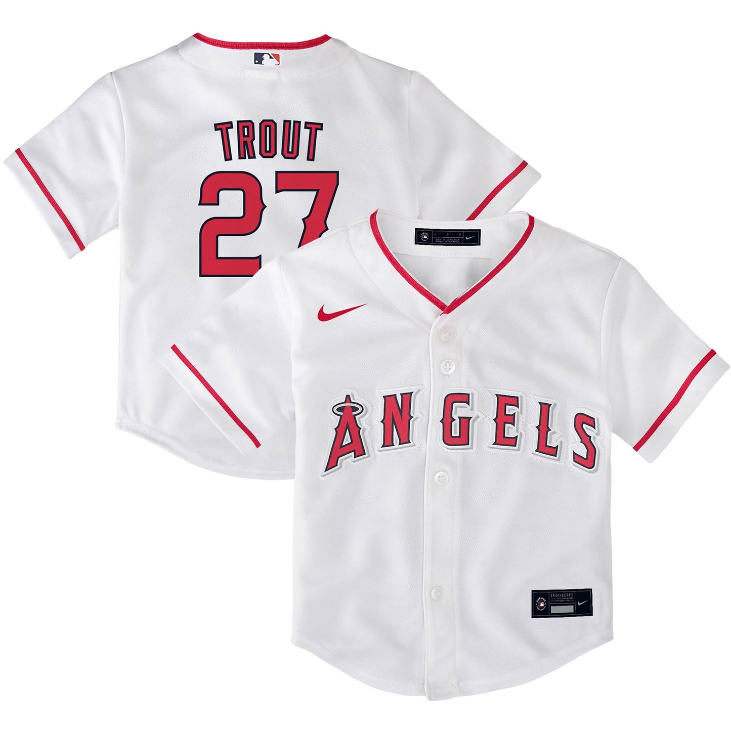 Toddler Nike Mike Trout White Los Angeles Angels Home Replica Player Jersey