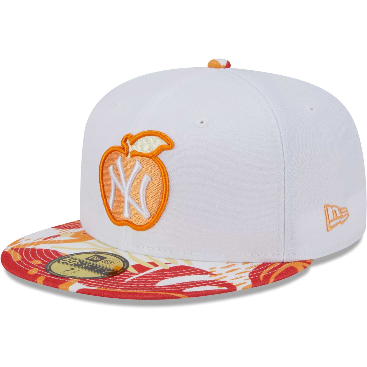 New York Yankees New Era Flamingo 59FIFTY Fitted Hat - White/Orange