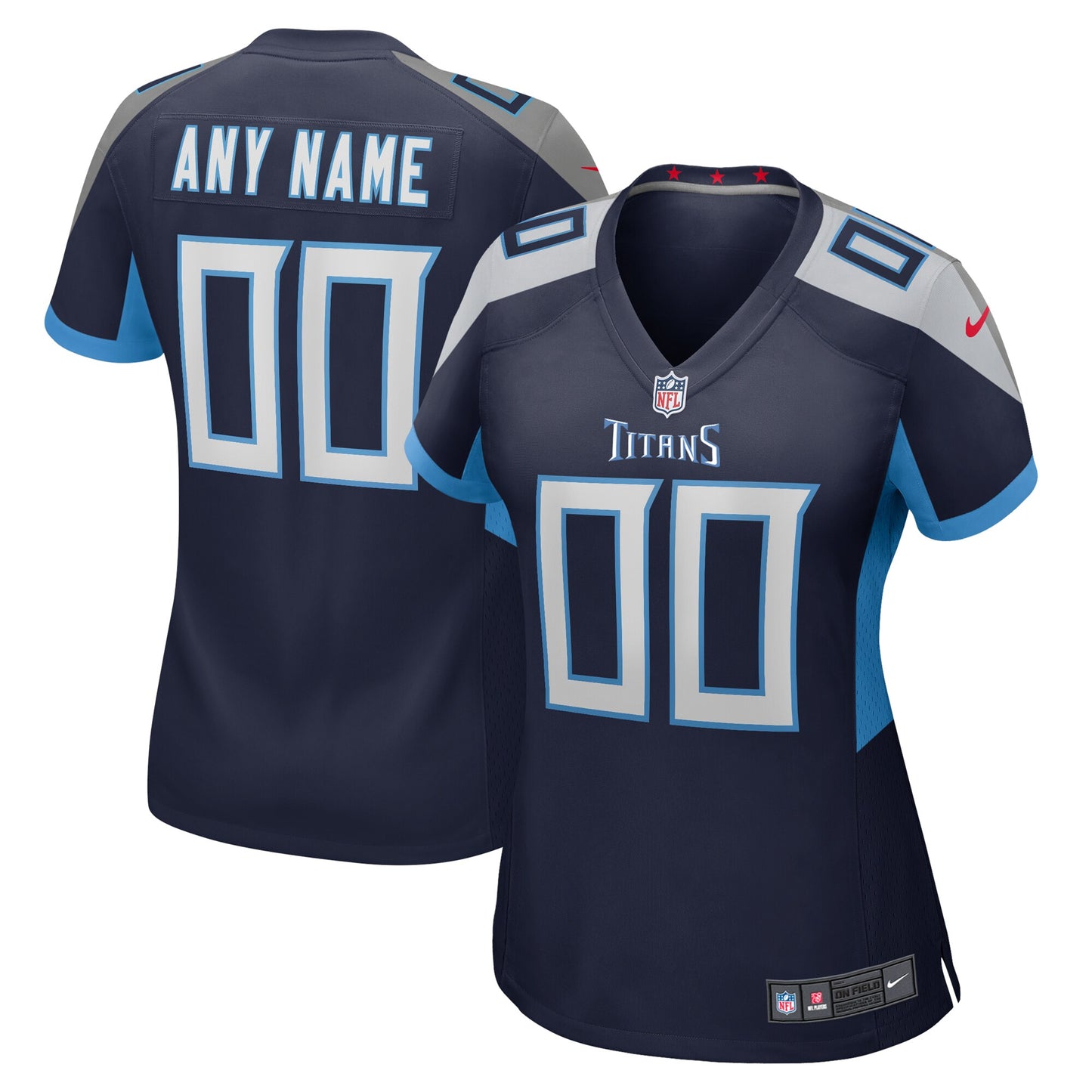 Tennessee Titans Nike Women's Custom Game Jersey - Navy
