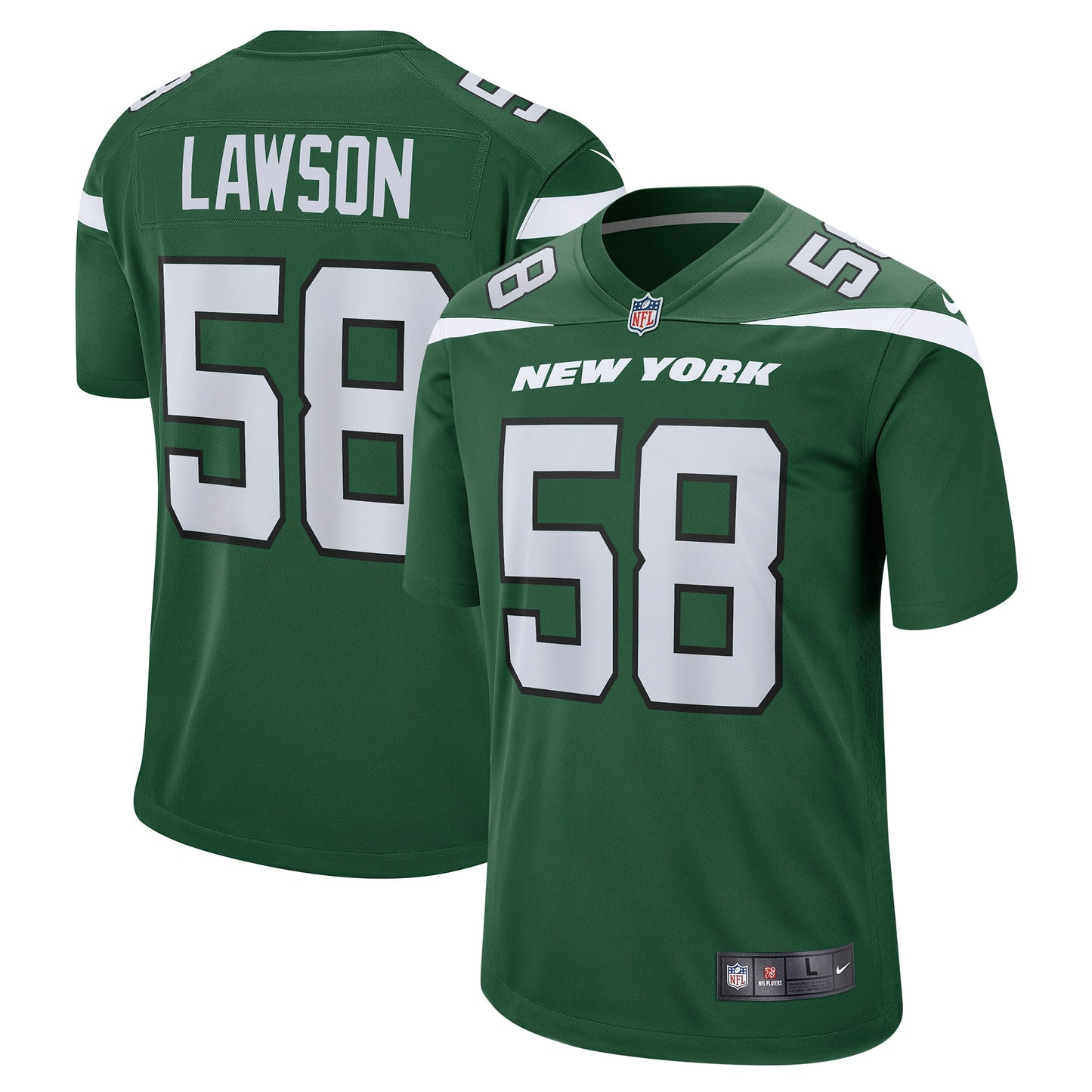 Carl Lawson New York Jets Nike Game Jersey - Gotham Green