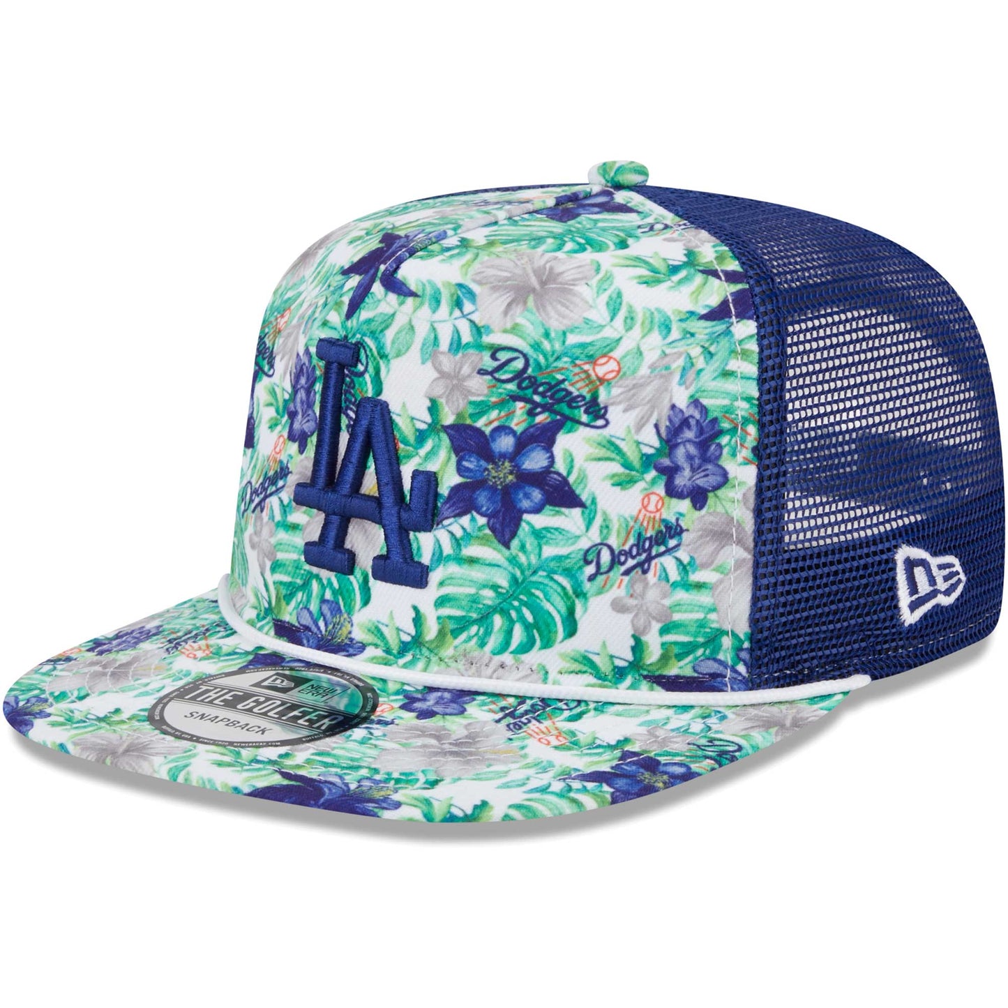 Los Angeles Dodgers New Era Tropic Floral Golfer Lightly Structured Snapback Hat