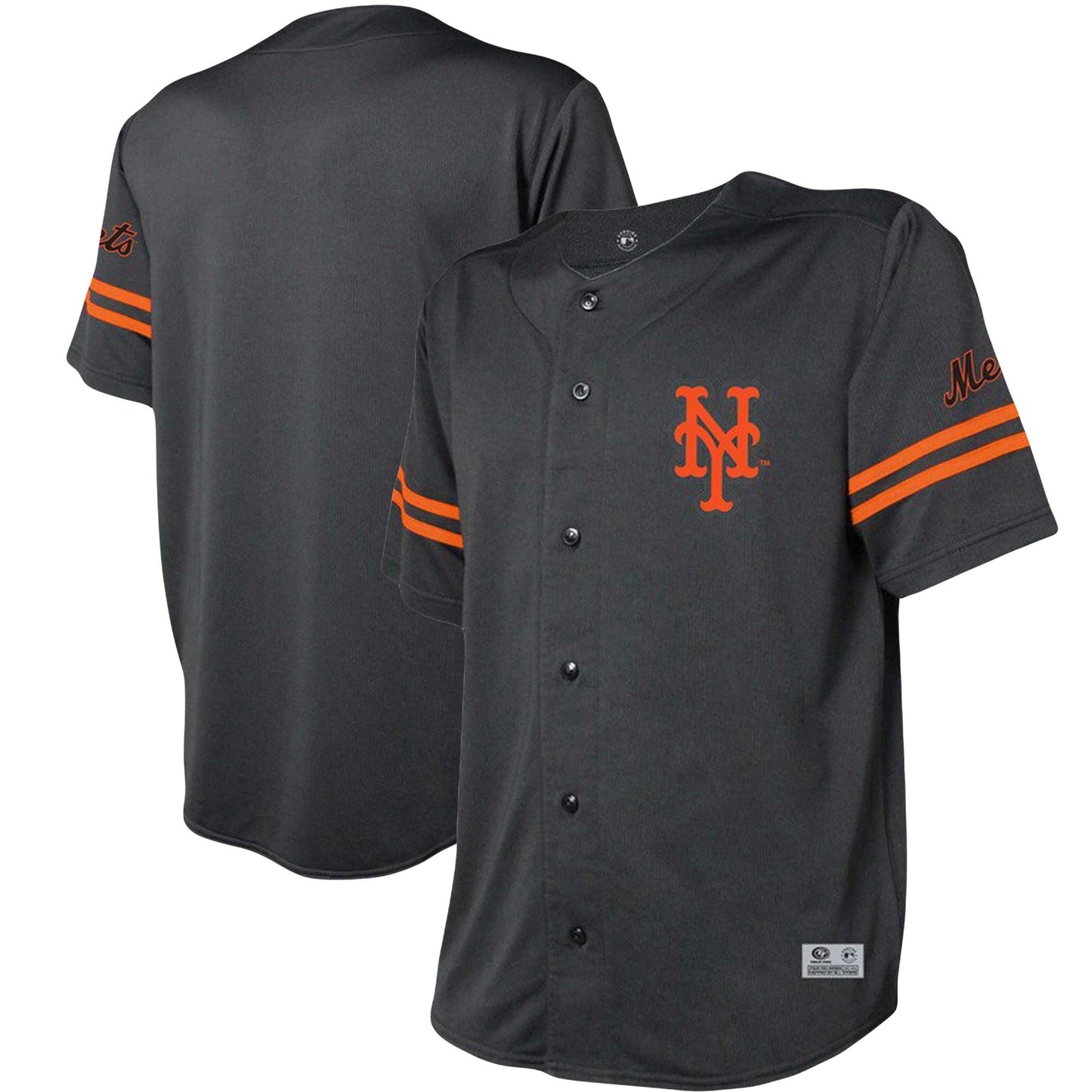 New York Mets Stitches Team Fashion Jersey - Black