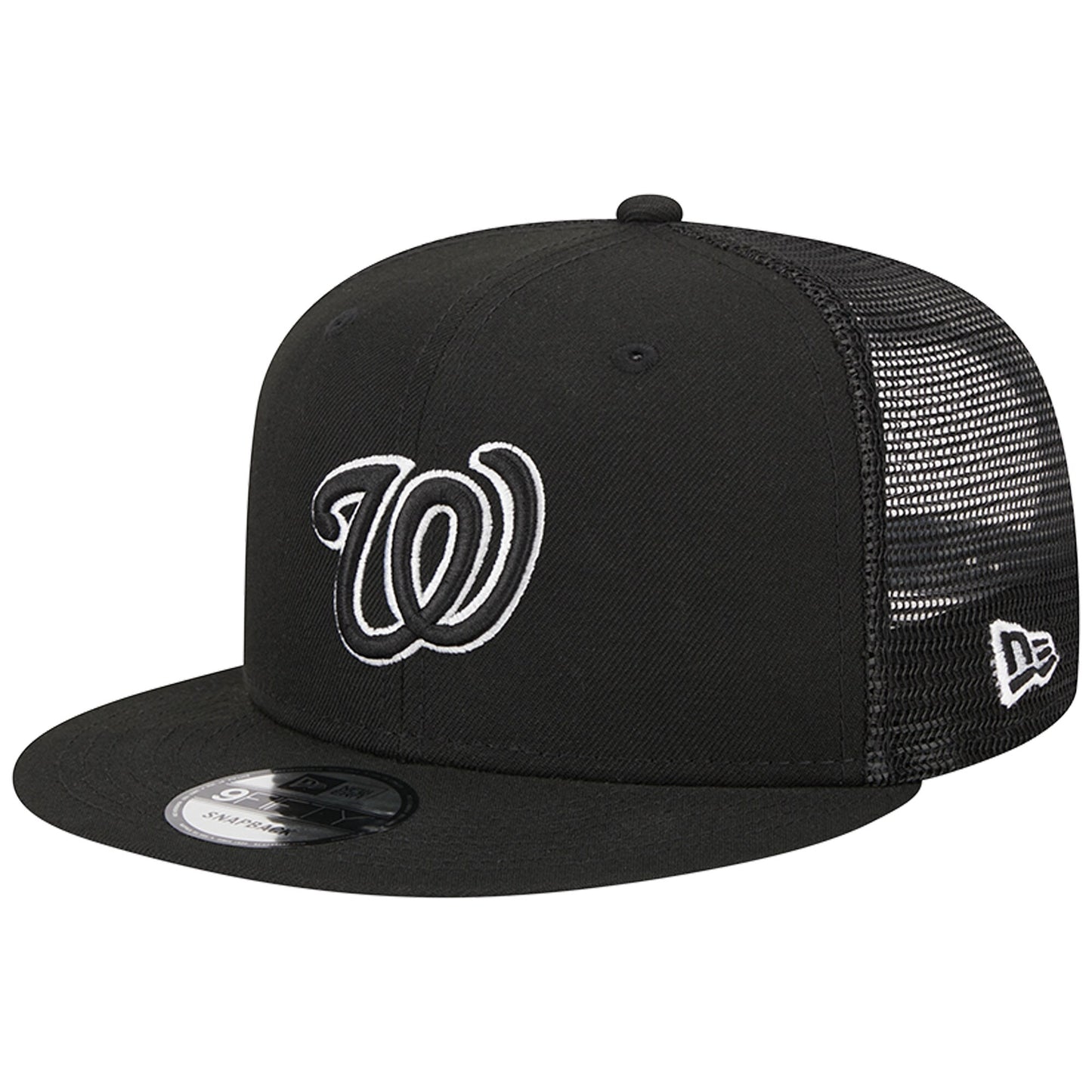 Washington Nationals New Era Trucker 9FIFTY Snapback Hat - Black