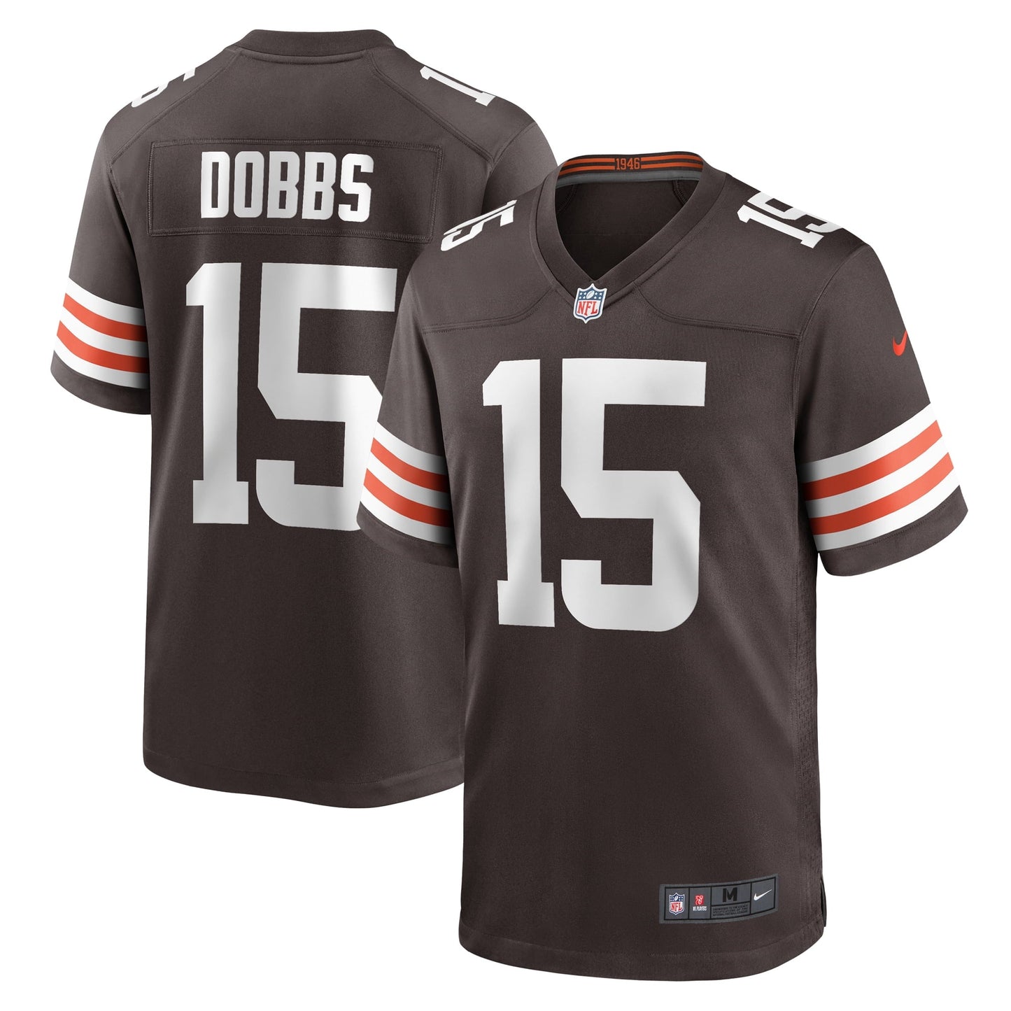 Men's Nike Joshua Dobbs Brown Cleveland Browns Game Player Jersey