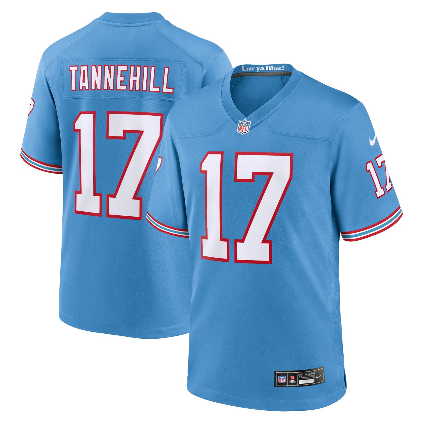 Ryan Tannehill Tennessee Titans Nike Oilers Throwback Alternate Game Player Jersey - Light Blue