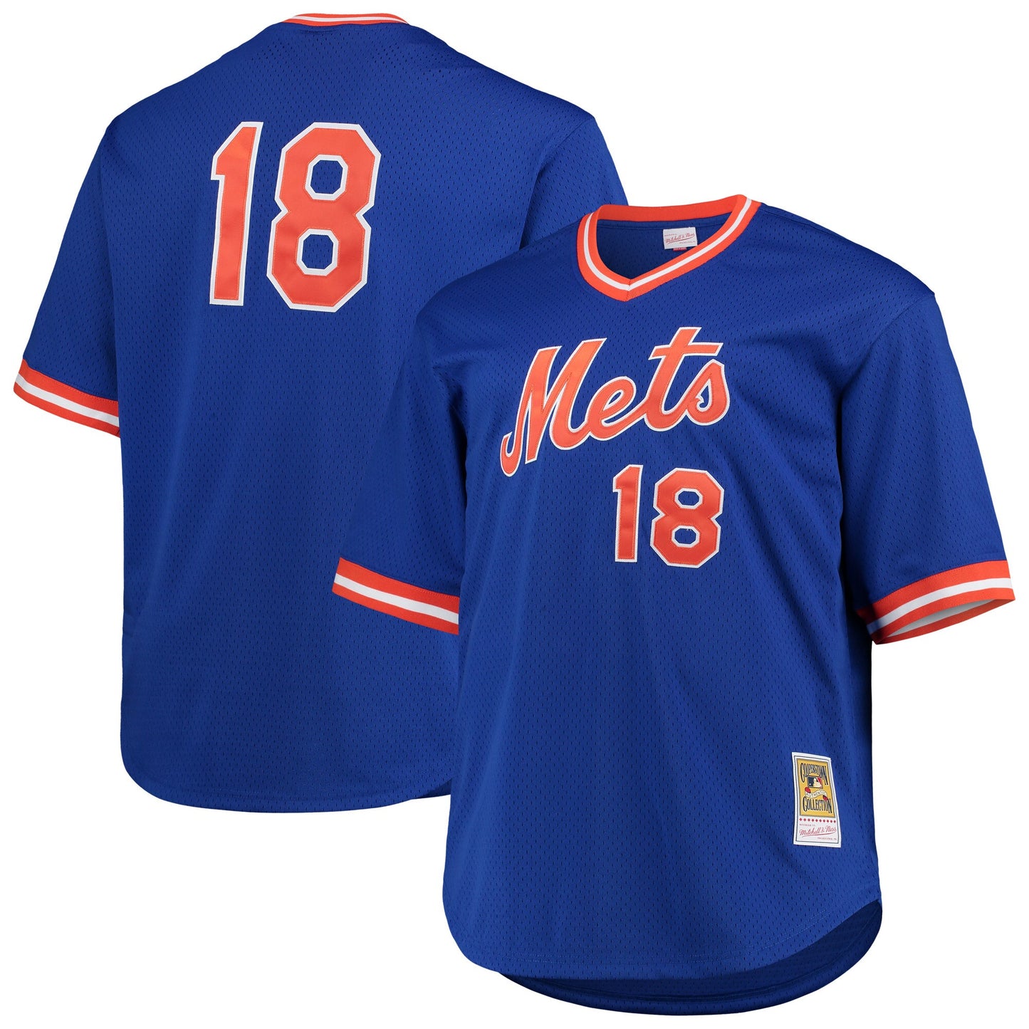 Darryl Strawberry New York Mets Mitchell & Ness Big & Tall Cooperstown Collection Mesh Batting Practice Jersey - Royal