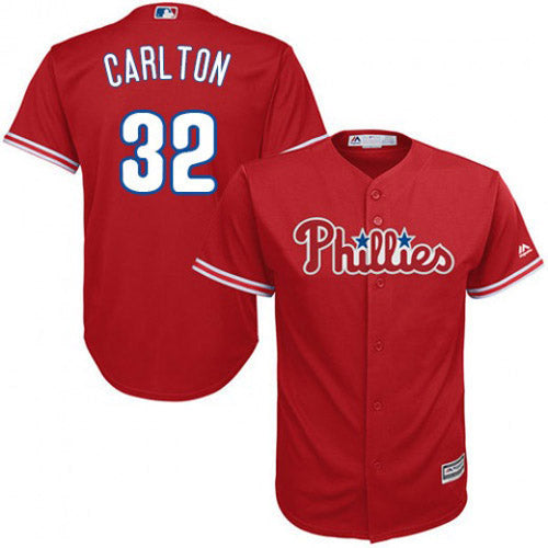 Men's Philadelphia Phillies Steve Carlton Replica Alternate Jersey - Red