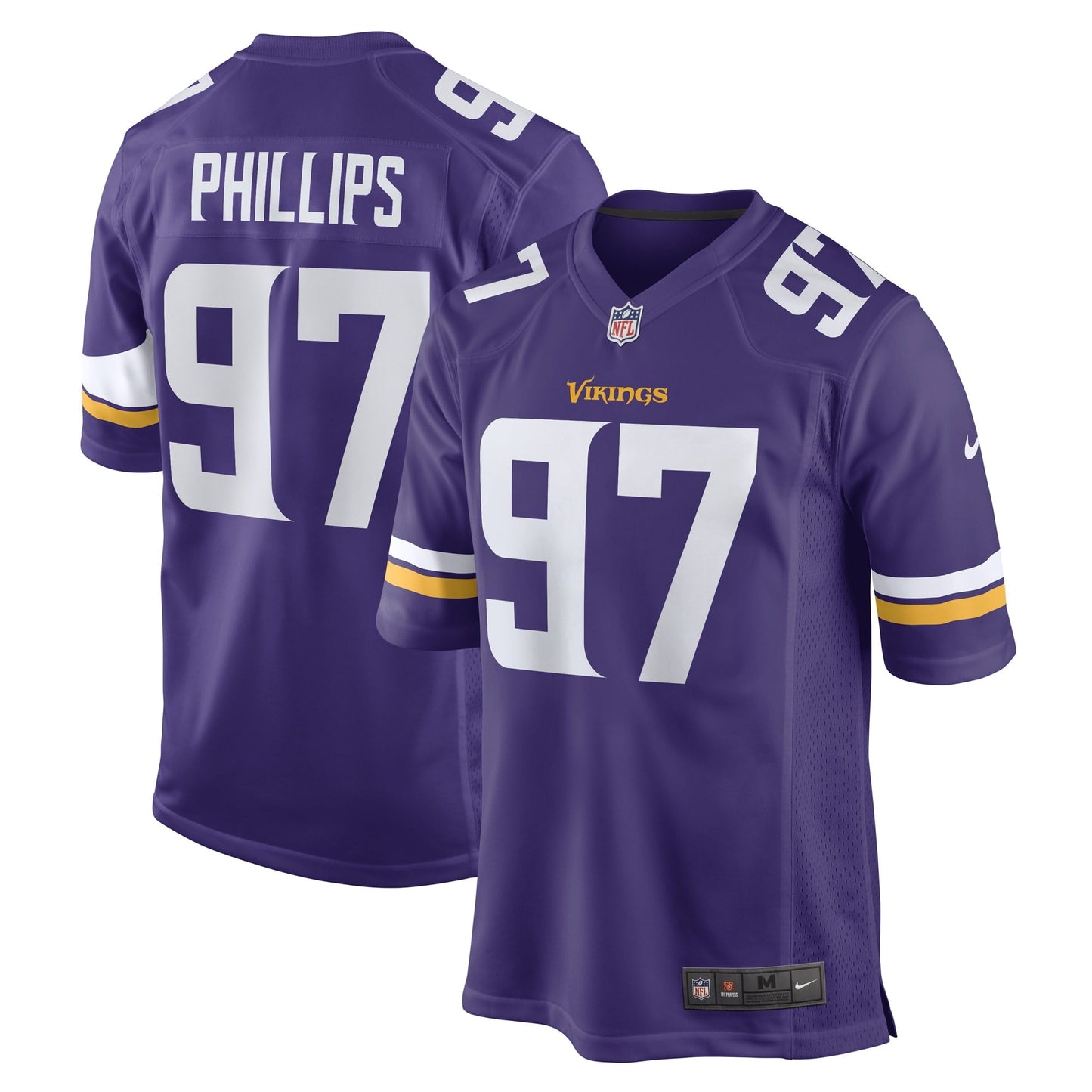 Men's Nike Harrison Phillips Purple Minnesota Vikings Game Player Jersey