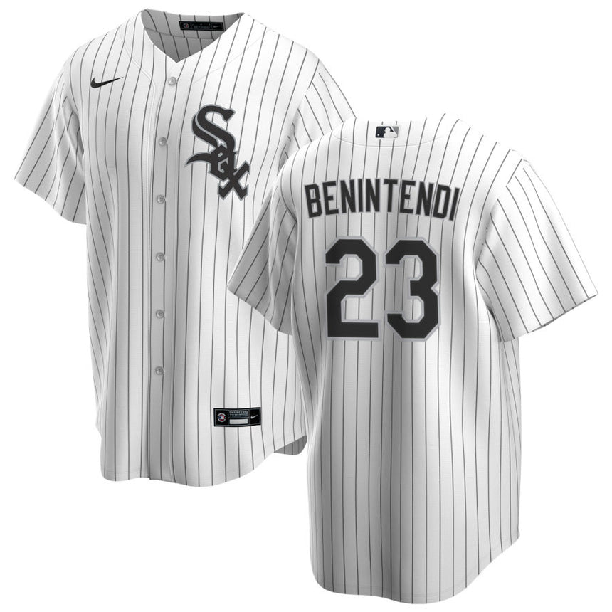Men's Andrew Benintendi Chicago White Sox White Home Premium Stitch Replica Jersey