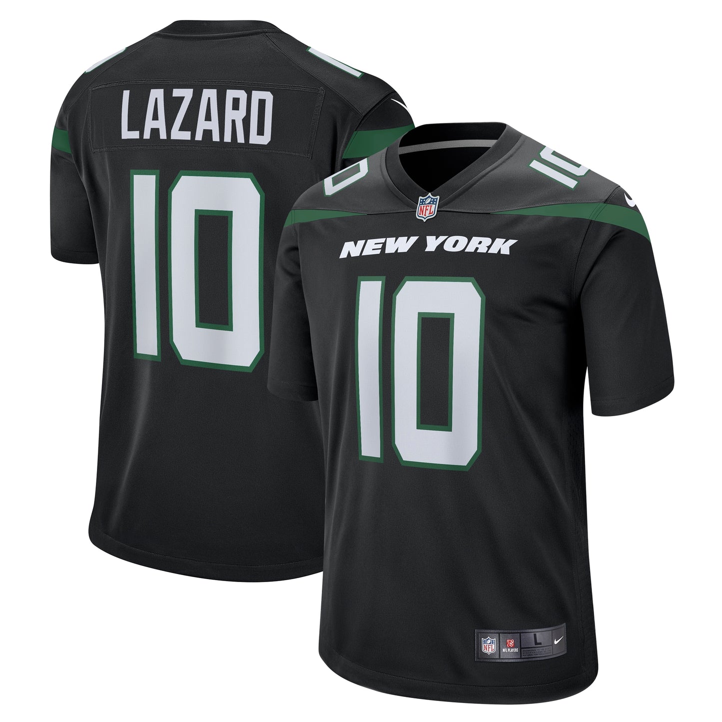 Allen Lazard New York Jets Nike Alternate Game Jersey - Stealth Black