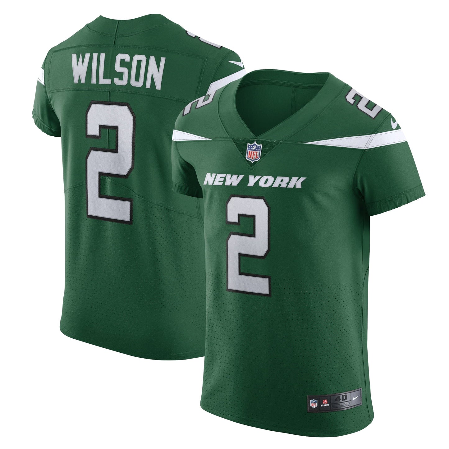 Men's Nike Zach Wilson Gotham Green New York Jets Vapor Elite Jersey
