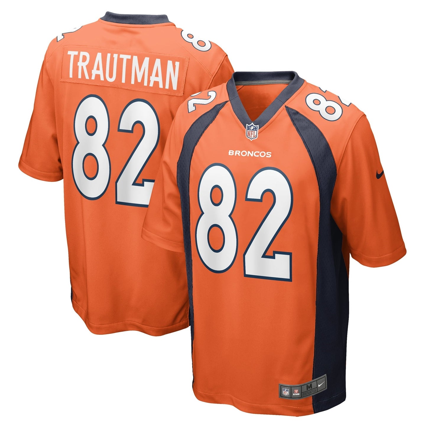 Men's Nike Adam Trautman Orange Denver Broncos Team Game Jersey