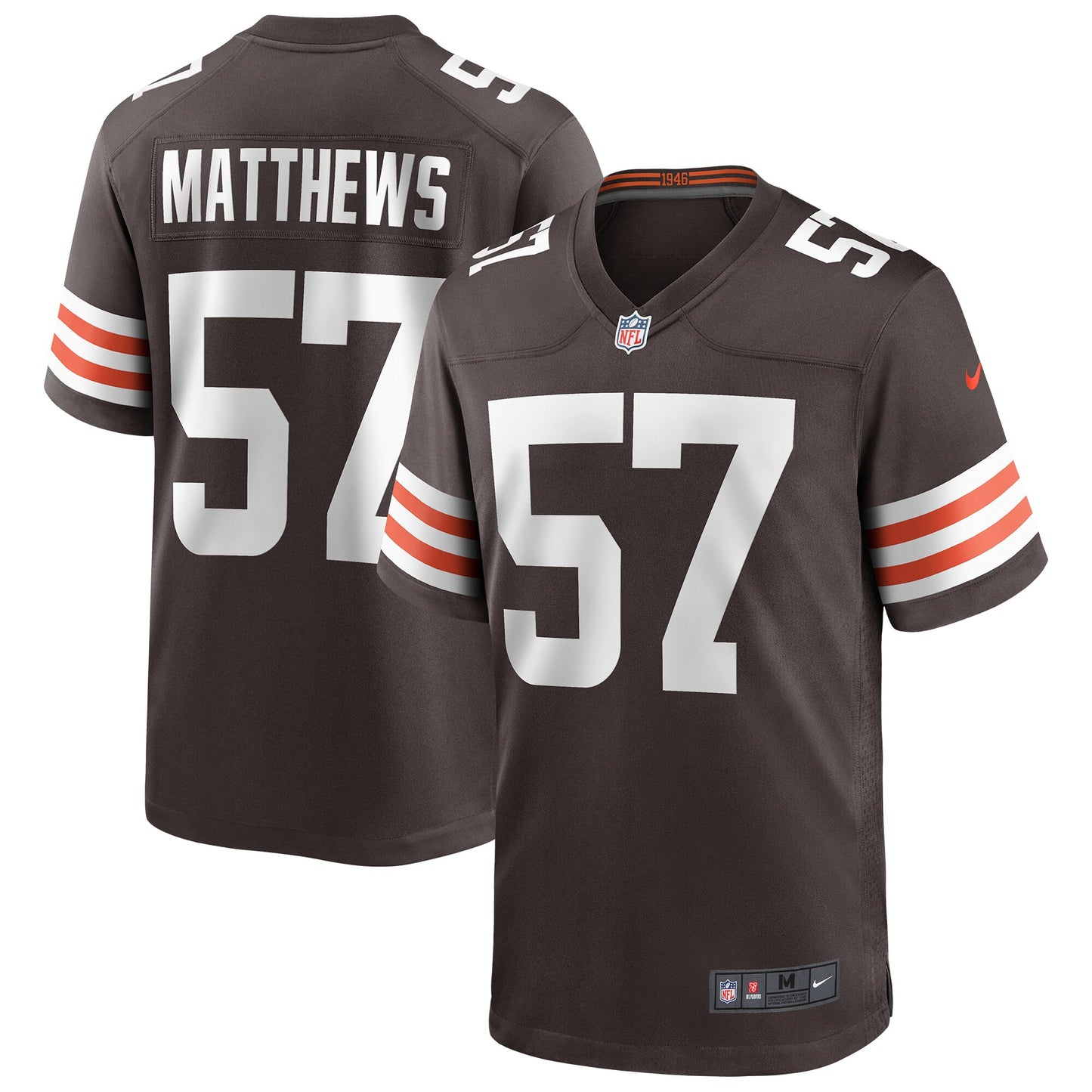 Clay Matthews Cleveland Browns Nike Game Retired Player Jersey - Brown