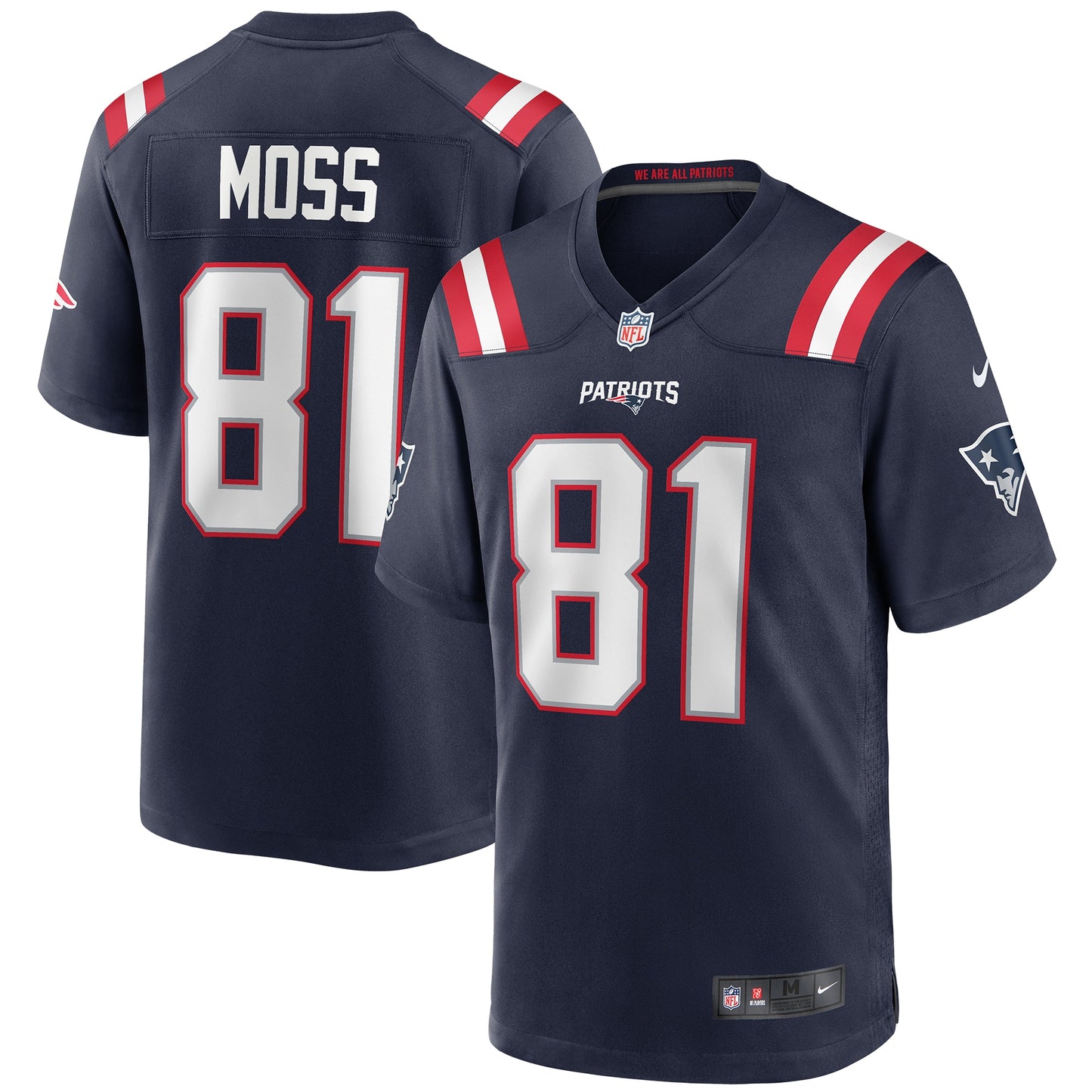 Randy Moss New England Patriots Nike Game Retired Player Jersey - Navy