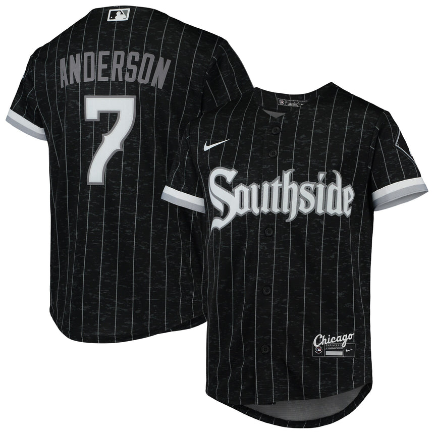 Youth Tim Anderson Chicago White Sox Black City Connect Replica Jersey