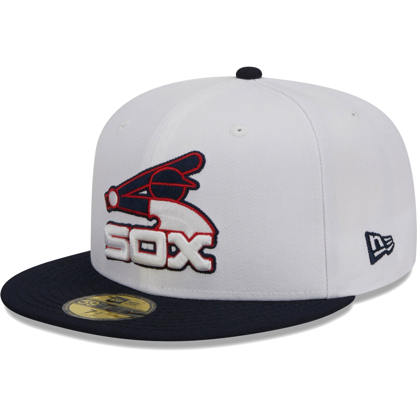 Chicago White Sox New Era Optic 59FIFTY Fitted Hat - White/Navy