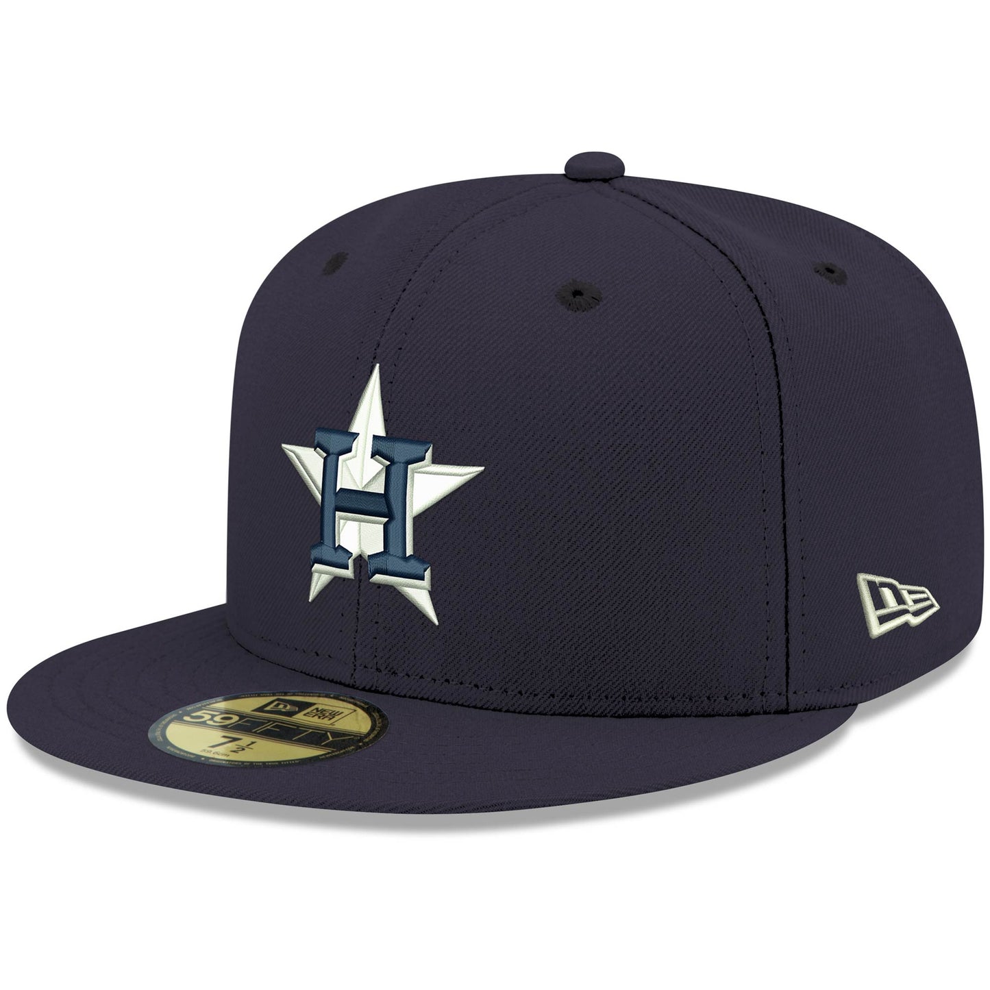 Houston Astros New Era White Logo 59FIFTY Fitted Hat - Navy