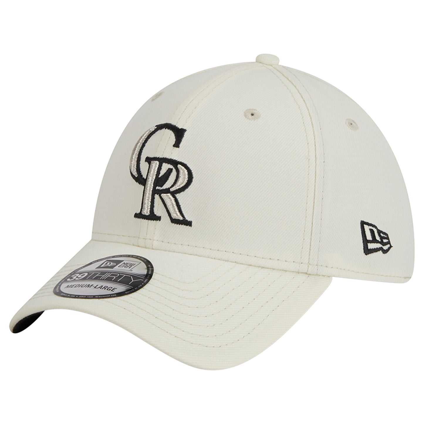 Colorado Rockies New Era Chrome Team Classic 39THIRTY Flex Hat - Cream