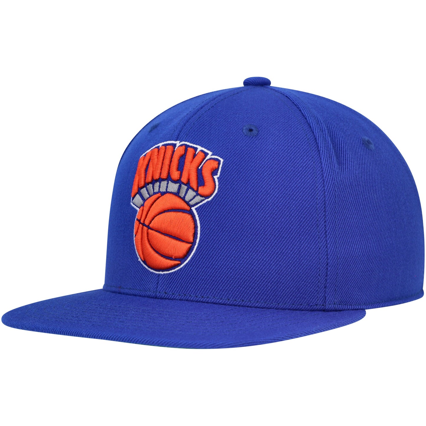 New York Knicks Mitchell & Ness Hardwood Classics MVP Team Ground 2.0 Fitted Hat - Blue
