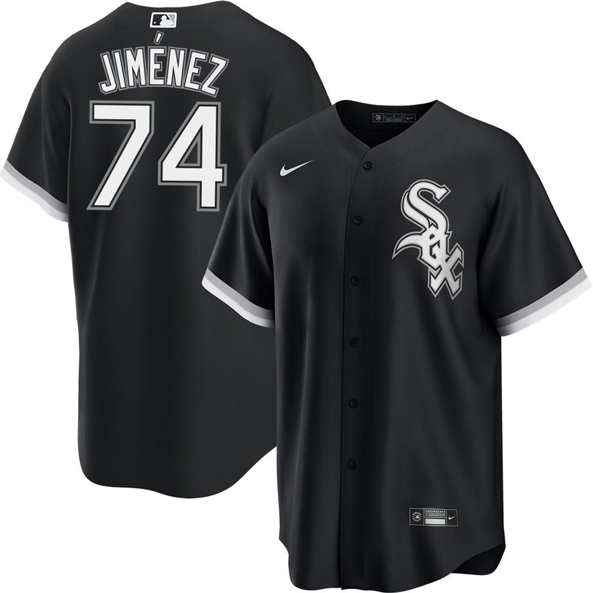 Men's Eloy Jimenez Chicago White Sox Black Alternate Premium Stitch Replica Jersey