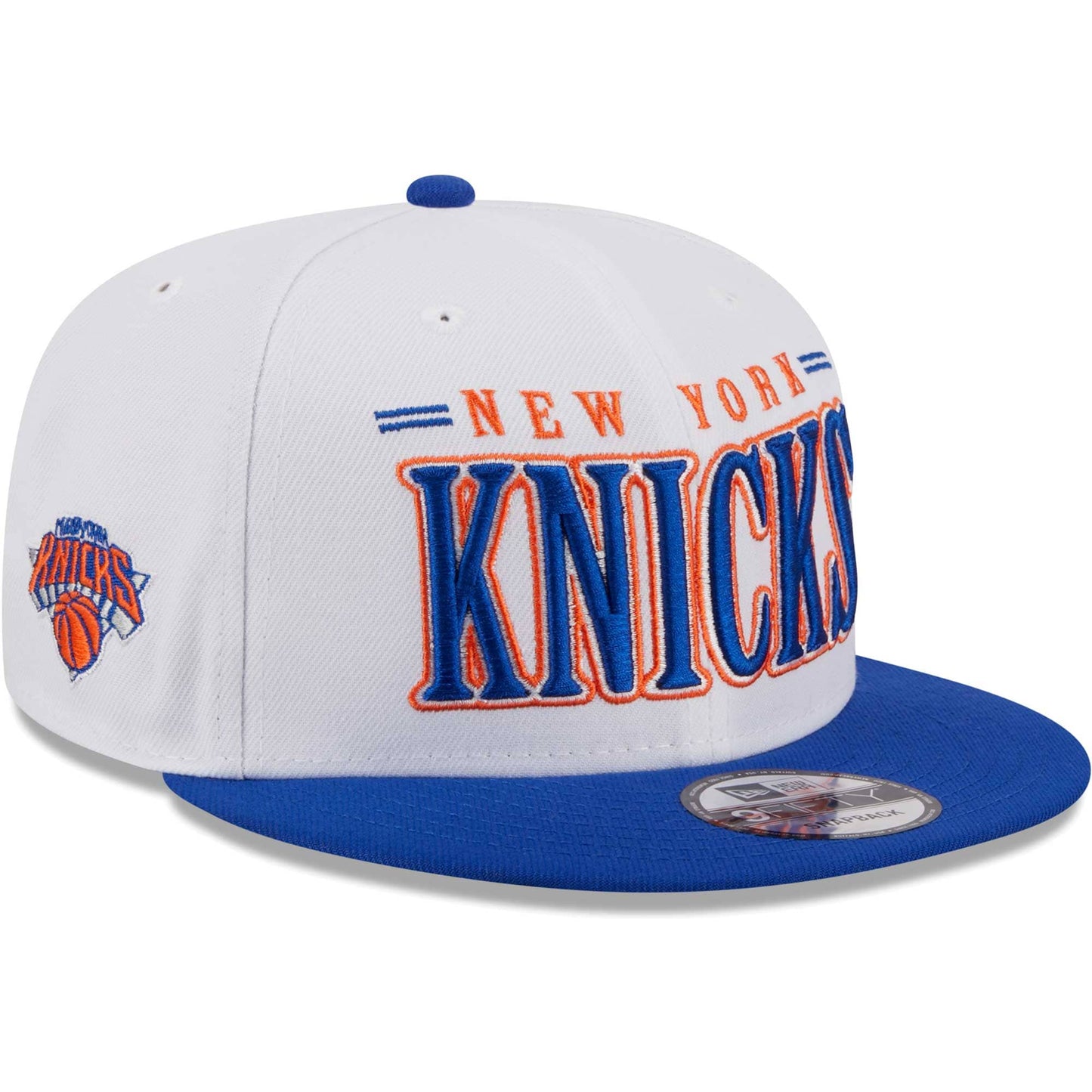 New York Knicks New Era Team Stack 9FIFTY Snapback Hat - White