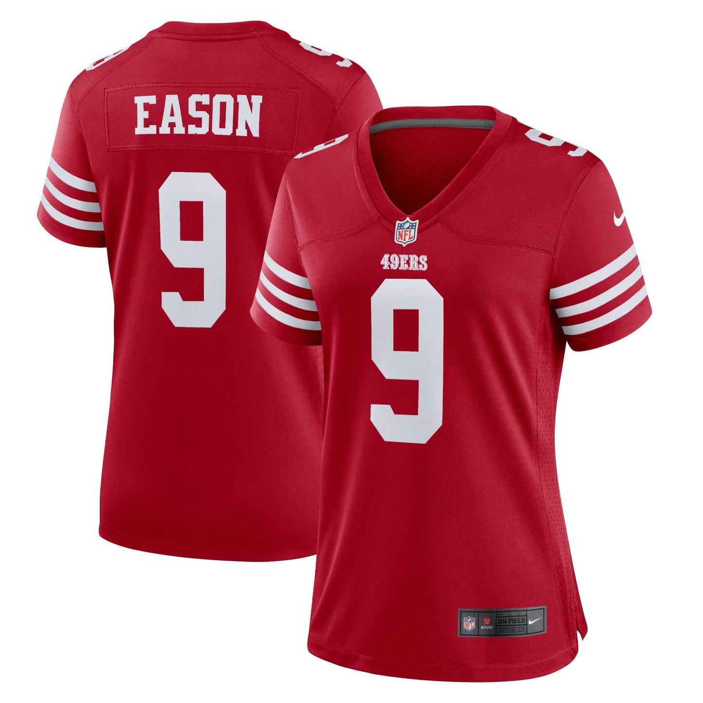Women's Nike Jacob Eason Scarlet San Francisco 49ers Home Game Player Jersey