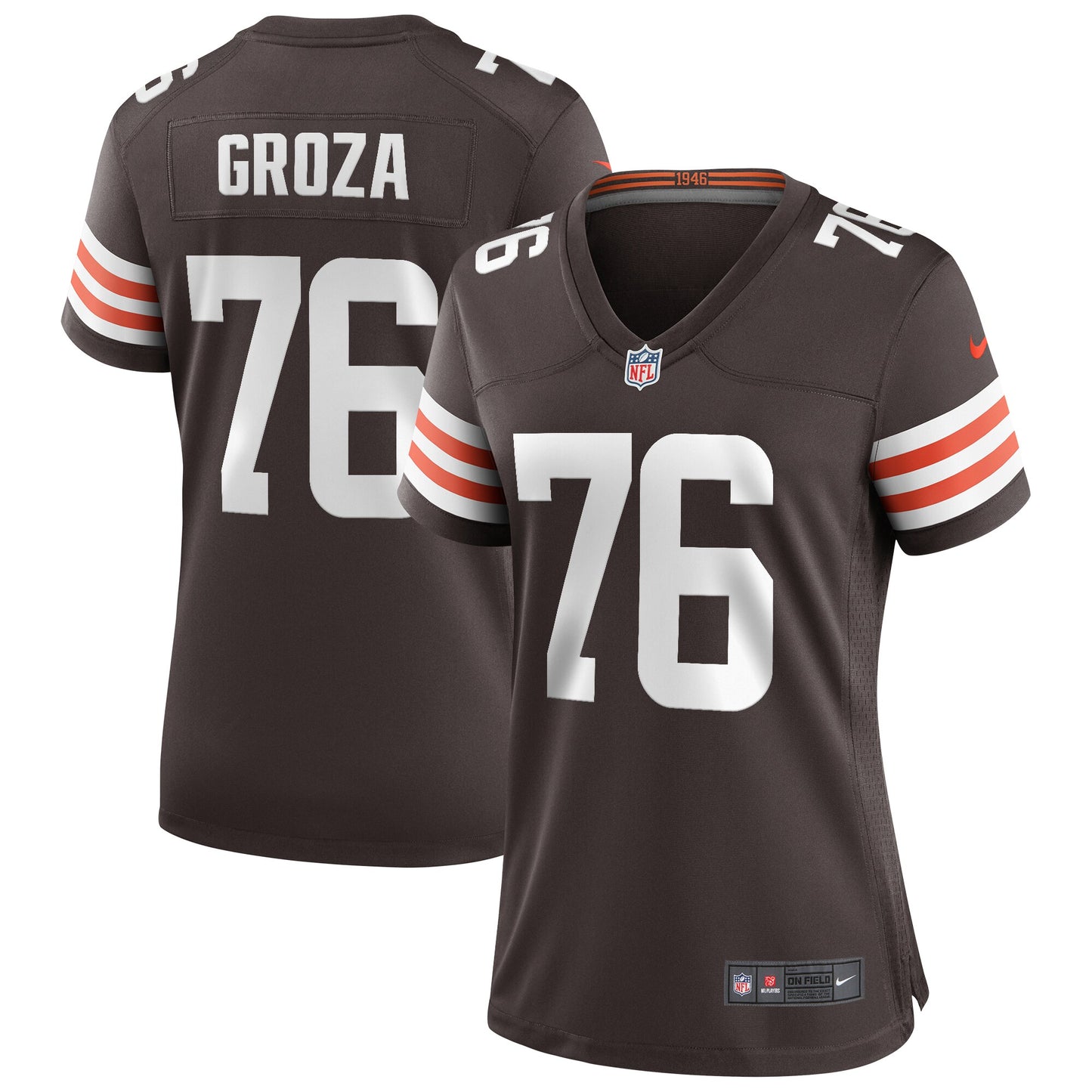 Lou Groza Cleveland Browns Nike Women's Game Retired Player Jersey - Brown