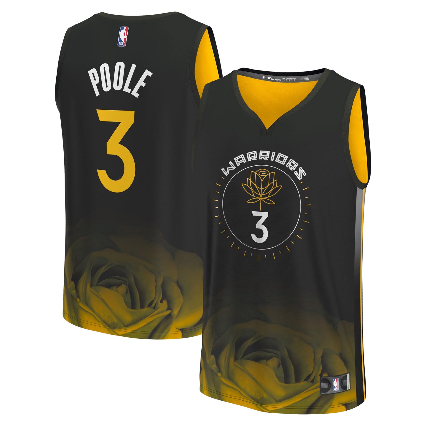 Jordans Poole Golden State Warriors Fanatics Branded 2022/23 Fastbreak Jersey - City Edition - Black