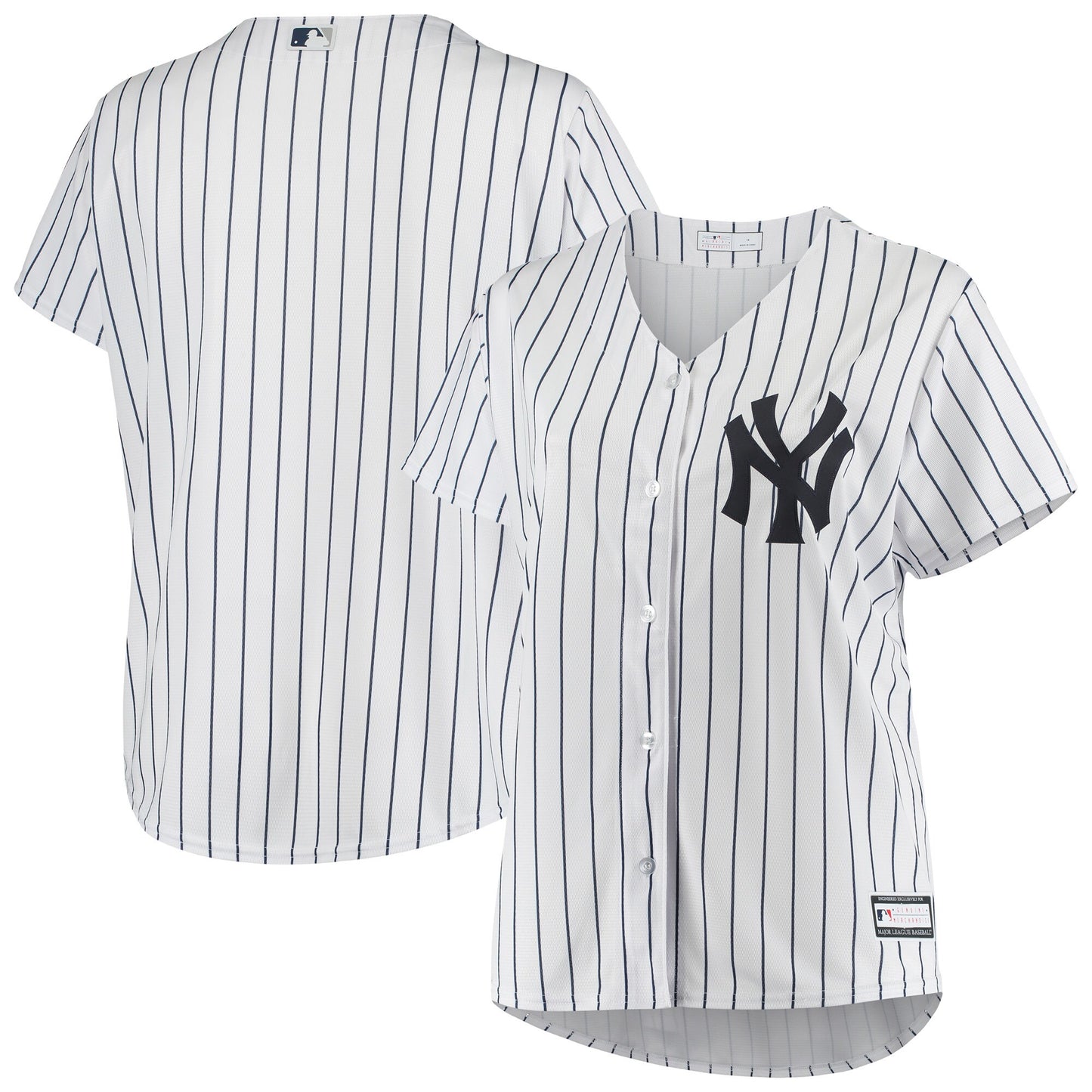 New York Yankees Women's Plus Size Sanitized Replica Team Jersey - White