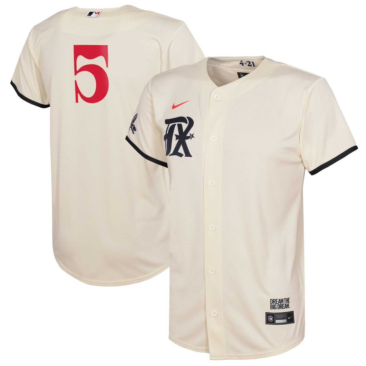 Corey Seager Texas Rangers Nike Youth 2023 City Connect Replica Player Jersey - Cream