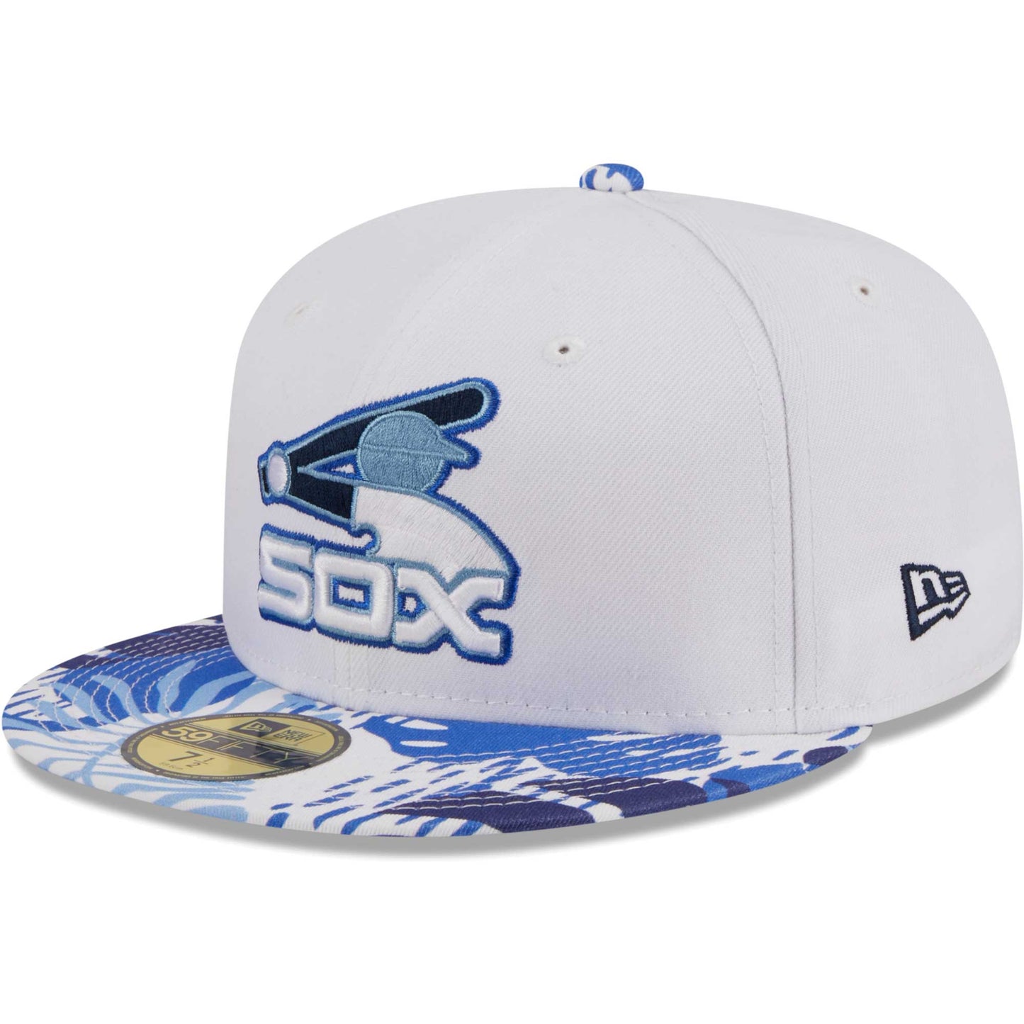 Chicago White Sox New Era Flamingo 59FIFTY Fitted Hat - White/Blue
