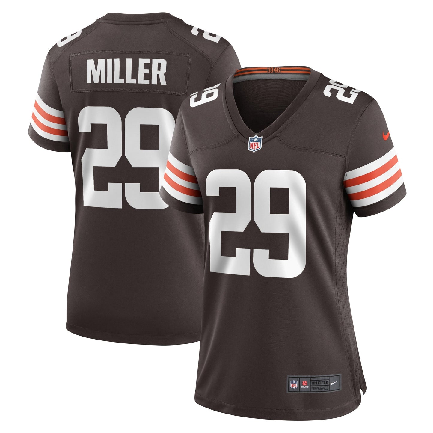 Women's Nike Herb Miller Brown Cleveland Browns Game Player Jersey