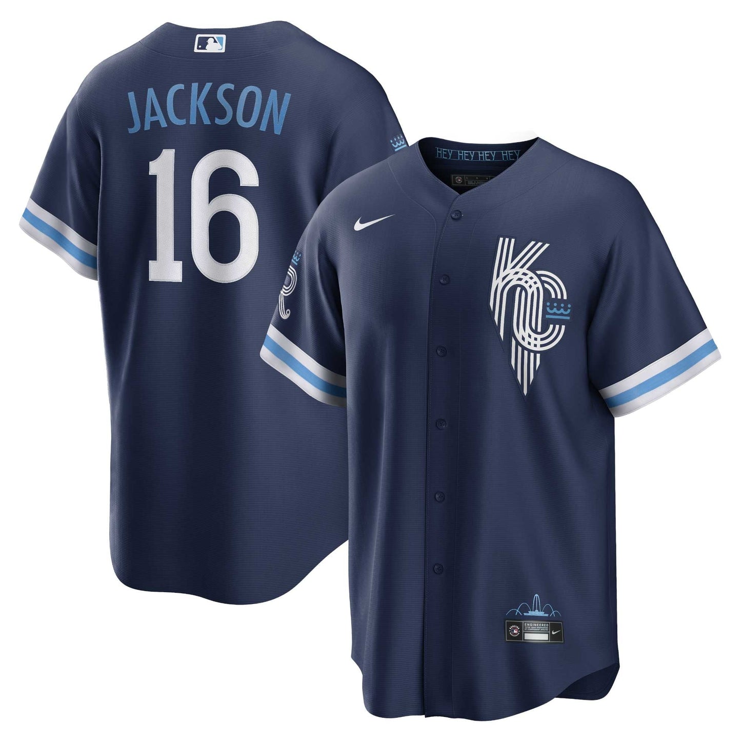 Men's Nike Bo Jackson Navy Kansas City Royals 2022 City Connect Replica Player Jersey