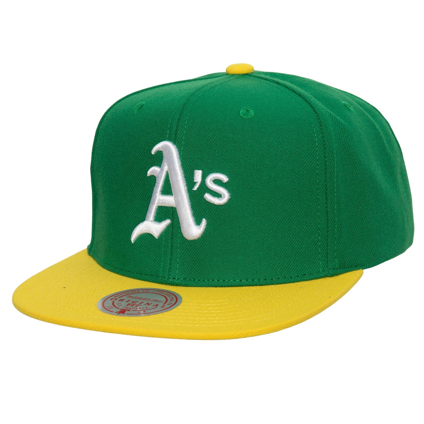 Oakland Athletics Mitchell & Ness Cooperstown Collection Evergreen Snapback Hat - Green