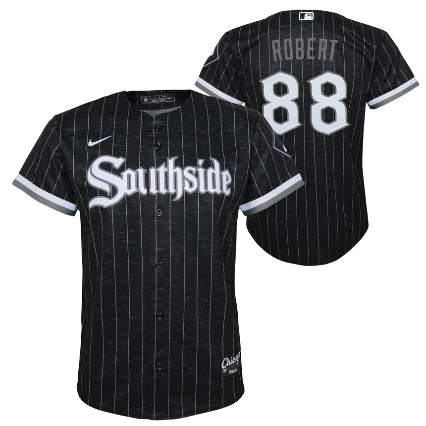 Child Luis Robert Chicago White Sox Black City Connect Replica Jersey