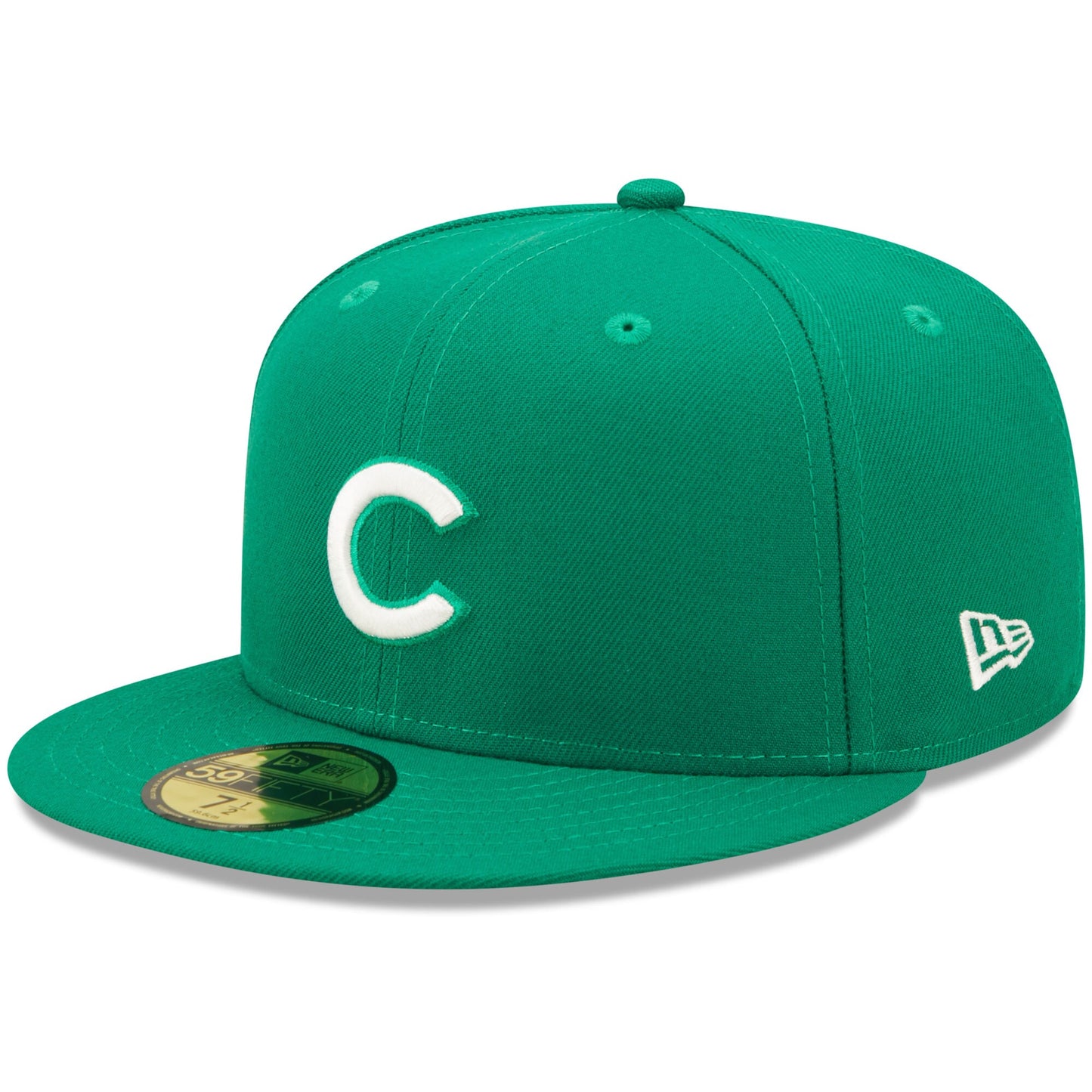 Chicago Cubs New Era White Logo 59FIFTY Fitted Hat - Kelly Green