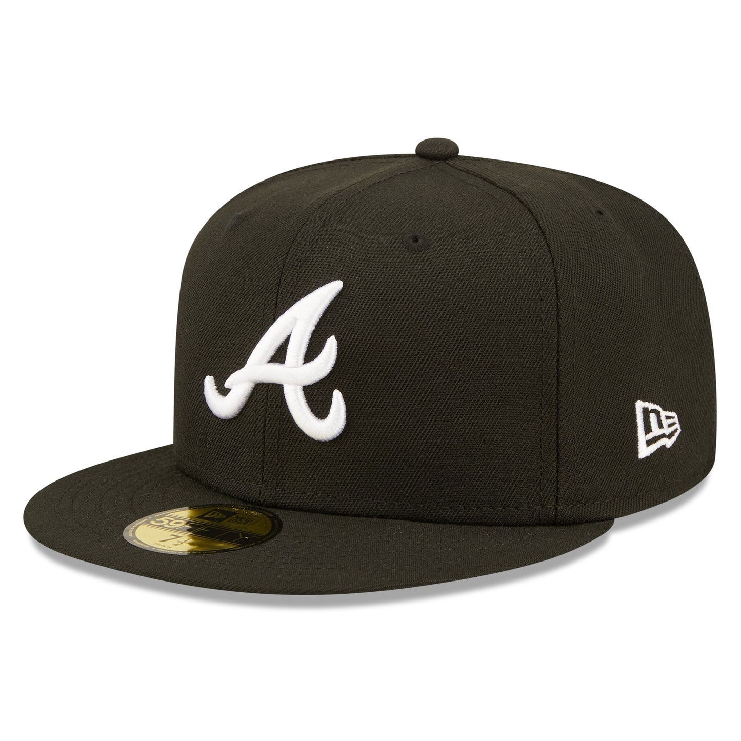 Atlanta Braves New Era Team Logo 59FIFTY Fitted Hat - Black