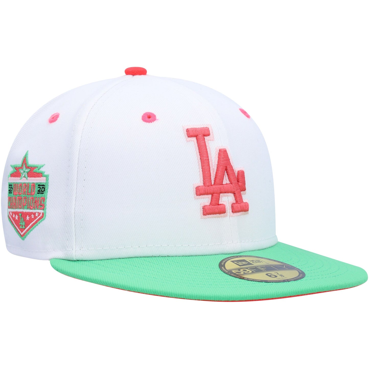 Los Angeles Dodgers New Era Watermelon Lolli 59FIFTY Fitted Hat - White/Green