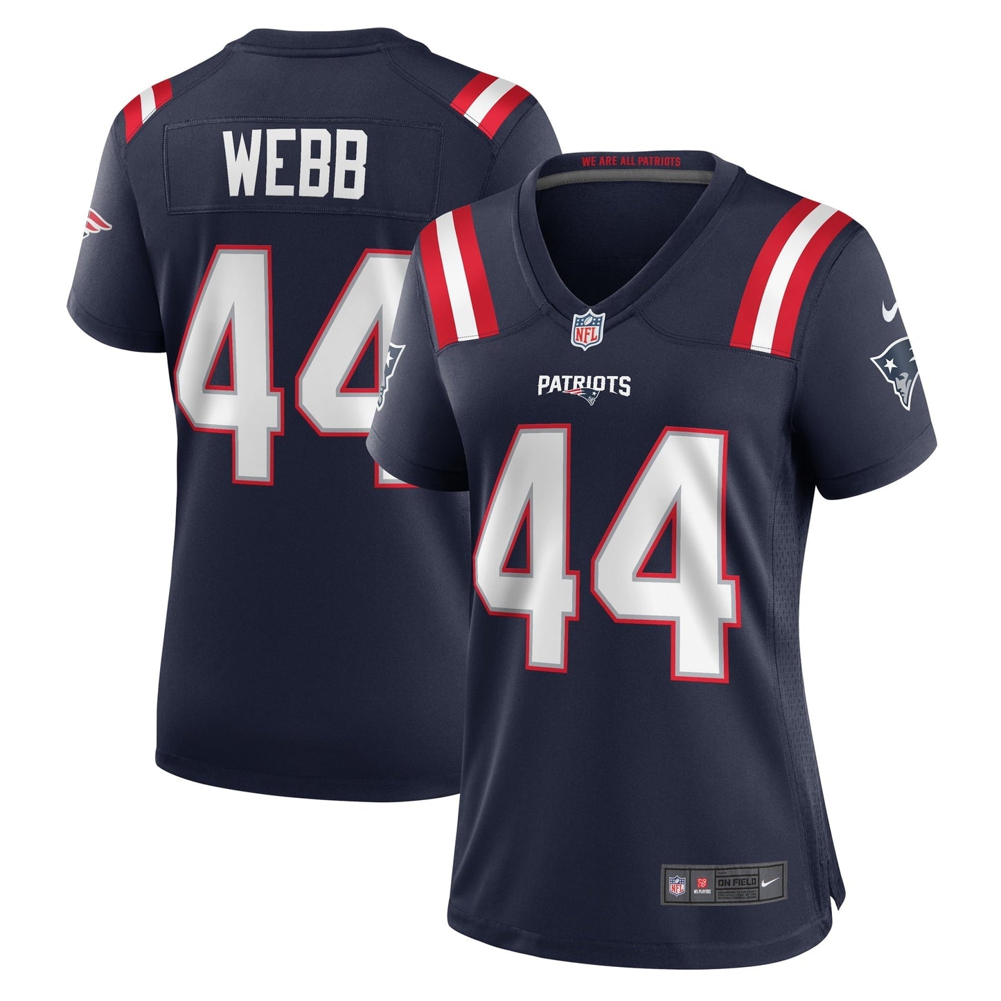 Women's Nike Raleigh Webb Navy New England Patriots Home Game Player Jersey