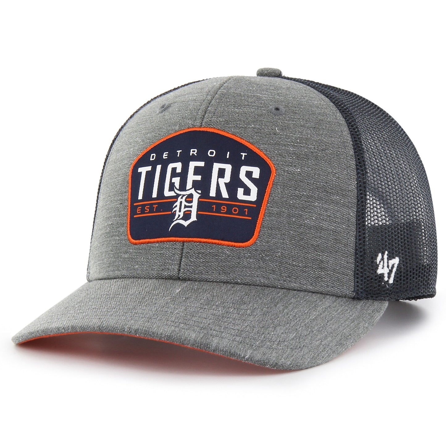 Detroit Tigers '47 Slate Trucker Snapback Hat - Charcoal