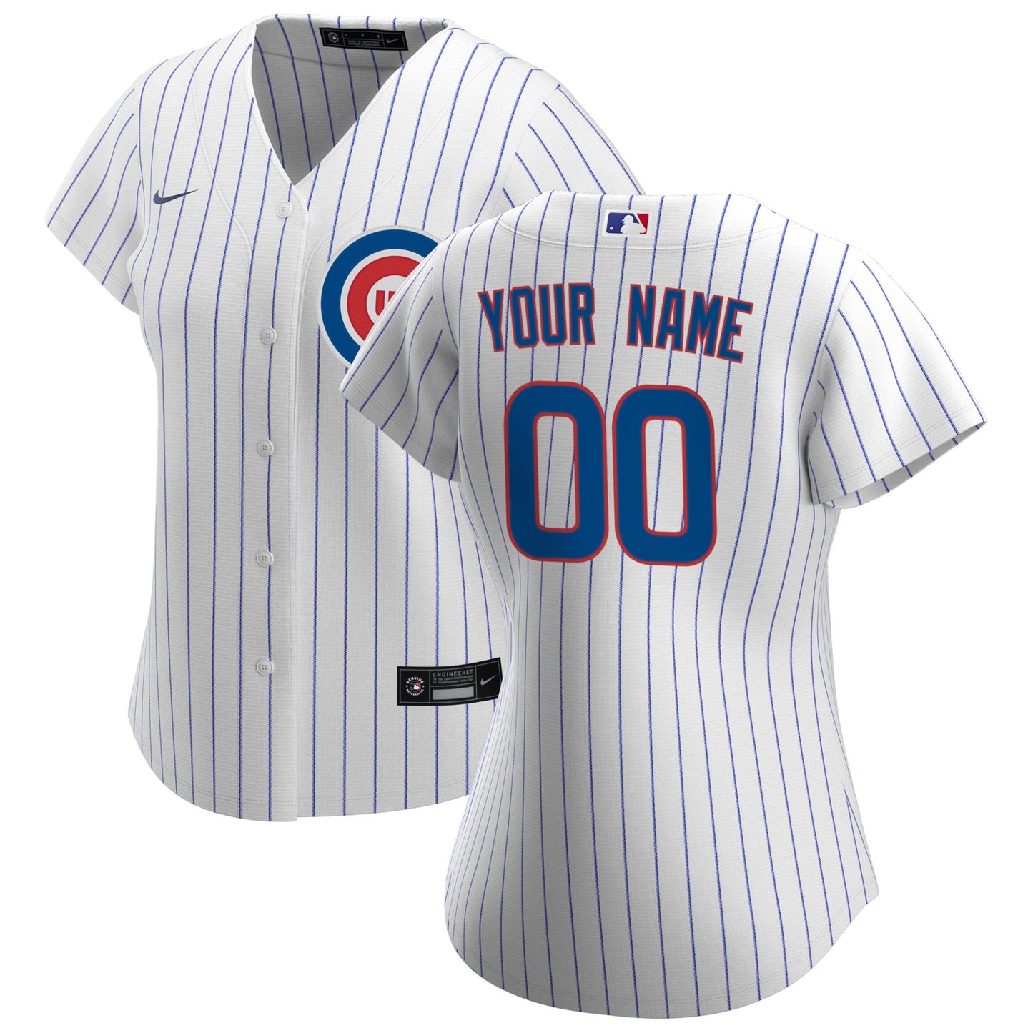 Chicago Cubs Nike Women's Home Replica Custom Jersey - White