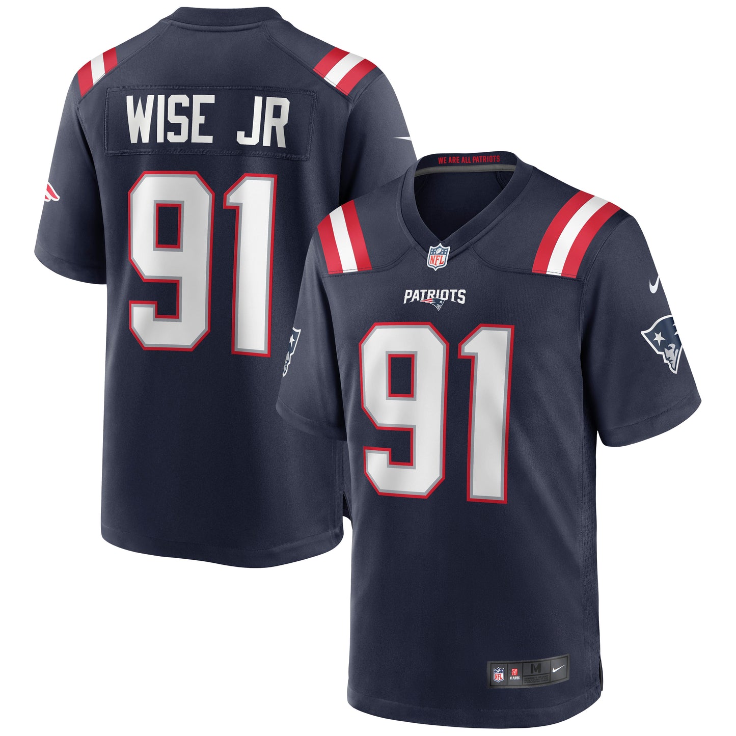 Deatrich Wise Jr. New England Patriots Nike Game Jersey - Navy