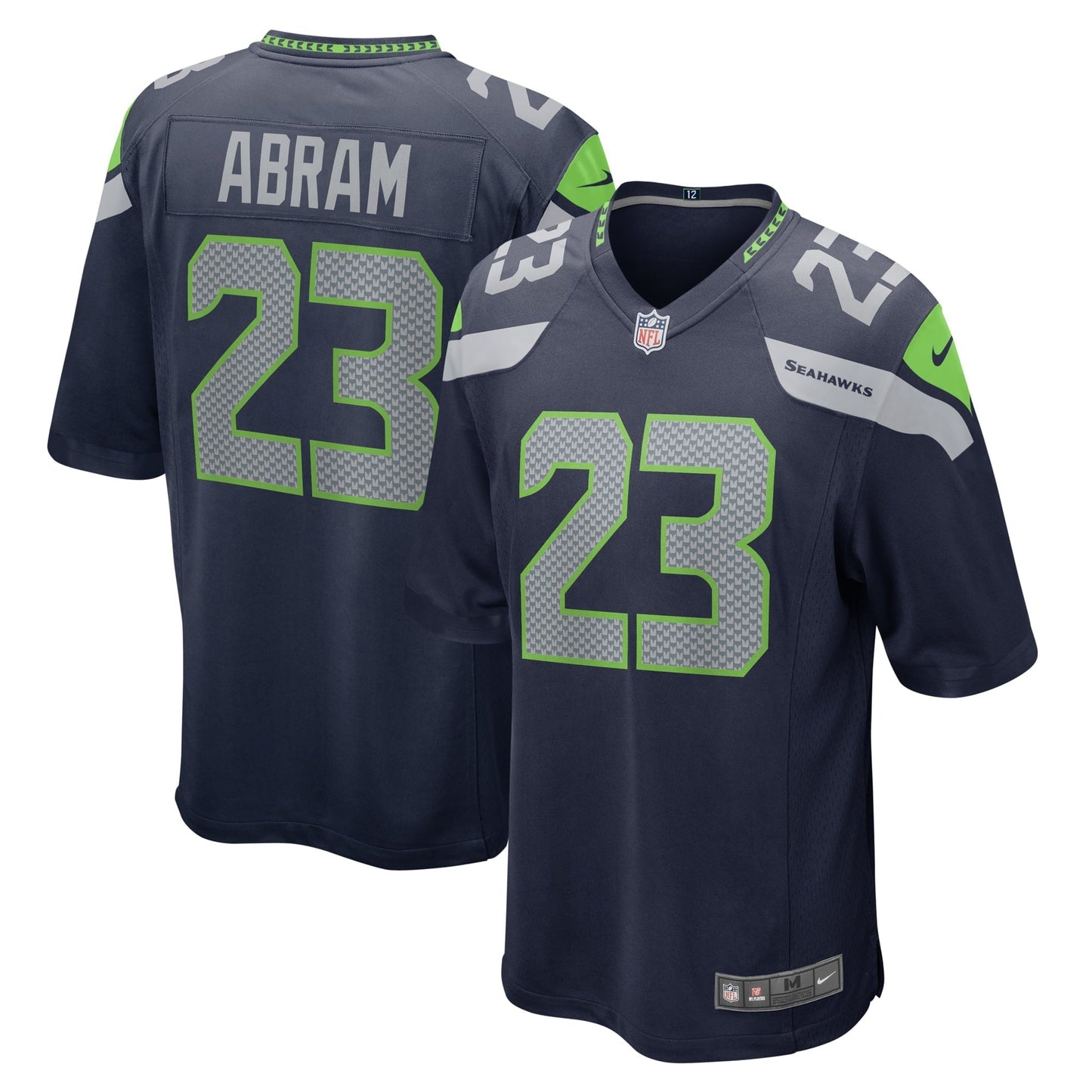 Men's Nike Johnathan Abram College Navy Seattle Seahawks Home Game Player Jersey