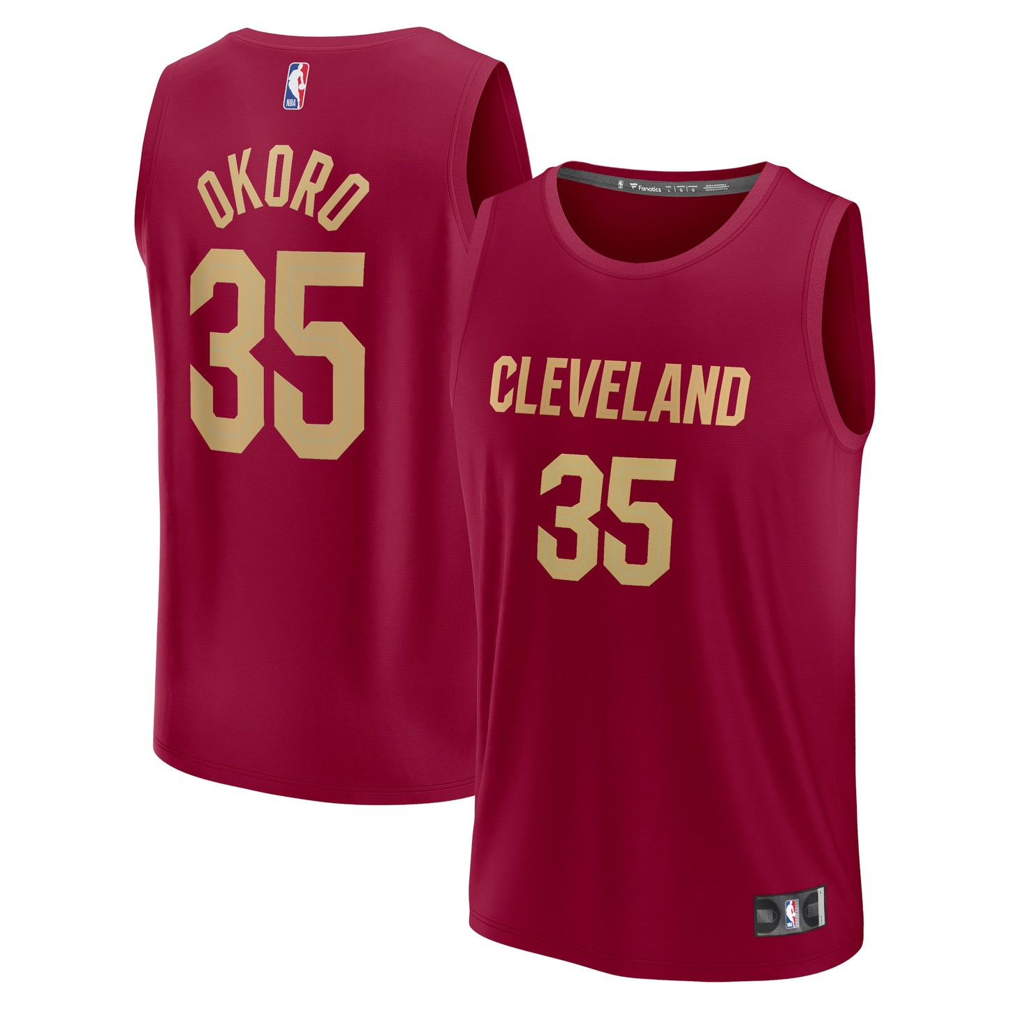 Isaac Okoro Cleveland Cavaliers Fanatics Branded Fast Break Replica Jersey - Icon Edition - Red