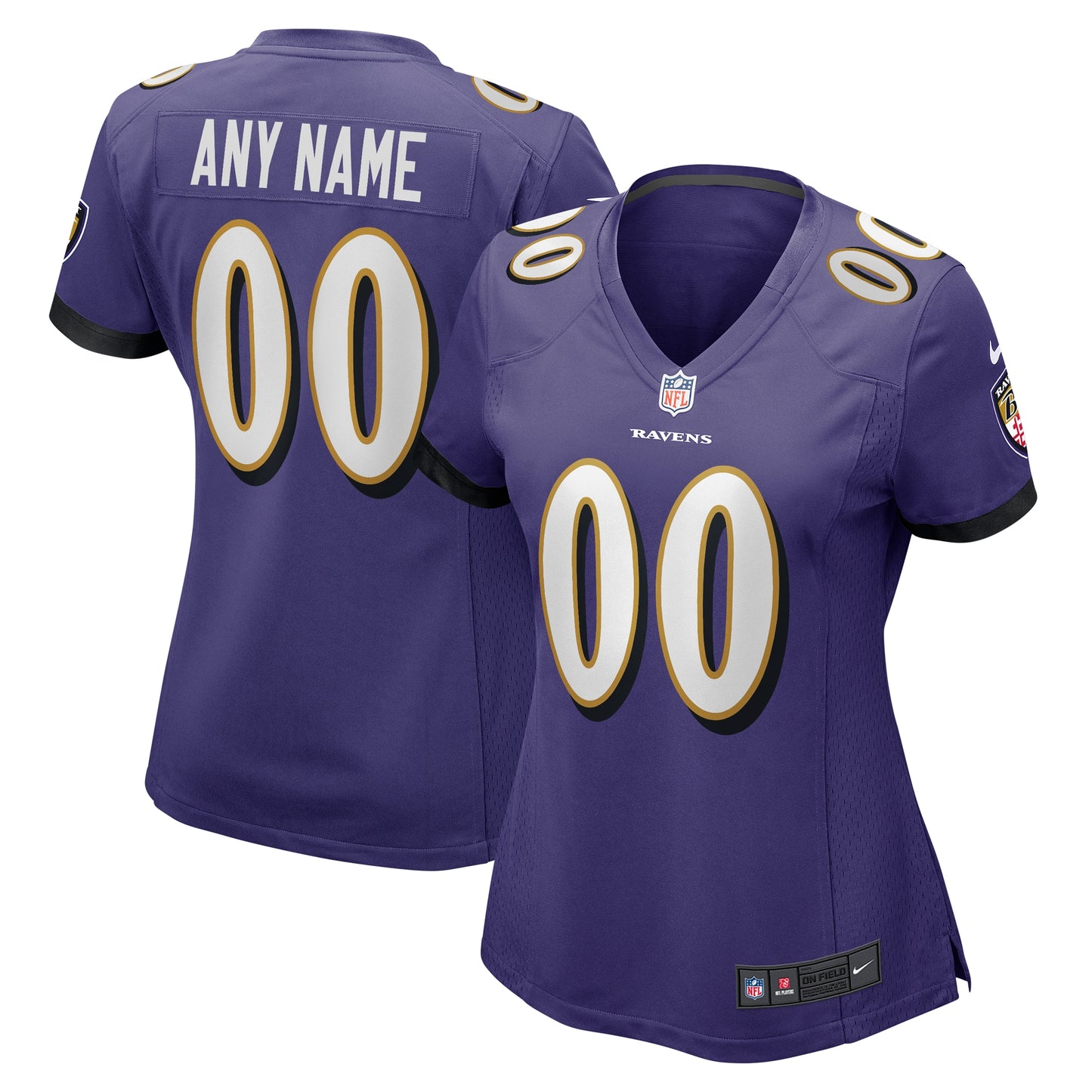 Baltimore Ravens Nike Women's Custom Game Jersey - Purple