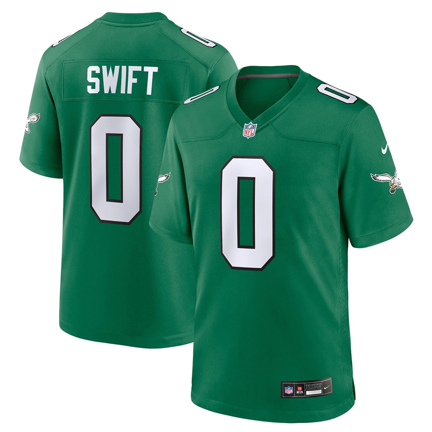 Youth Nike D'Andre Swift Kelly Green Philadelphia Eagles Game Jersey