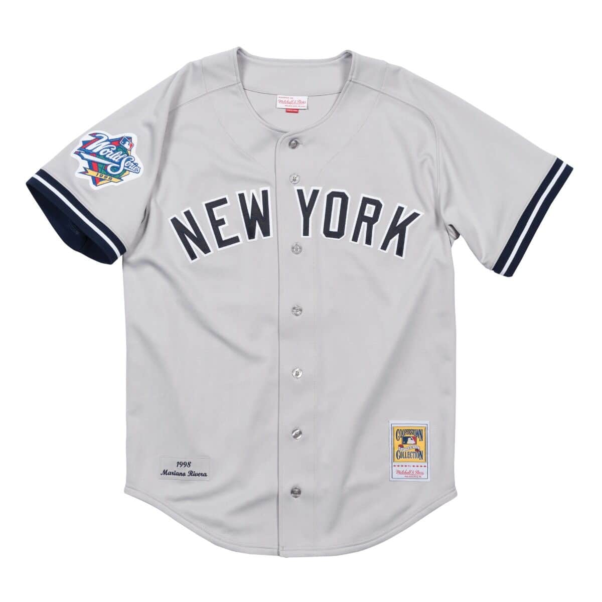 Authentic Jersey New York Yankees Road World Series 1998 Mariano Rivera
